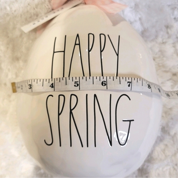 RARE RAE DUNN Gigantic Ceramic Easter, Spring Egg and Happy Easter Egg bundle - Picture 9 of 16